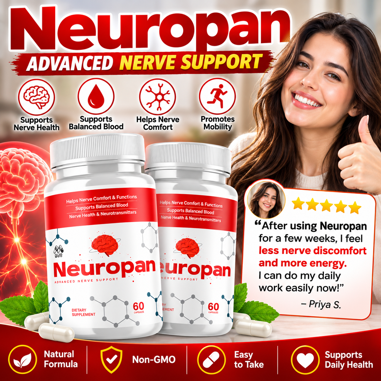 How Neuropan works - nerve support illustration